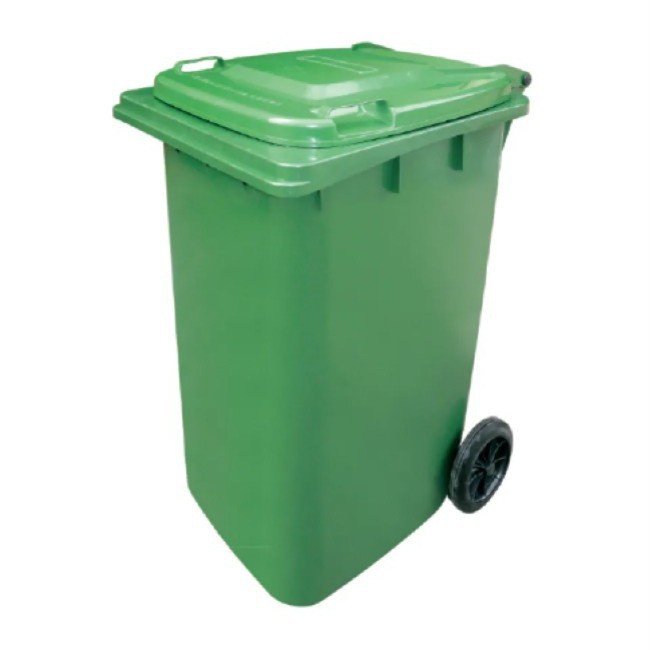 Industrial Plastic Dustbin with Wheels and Lid1